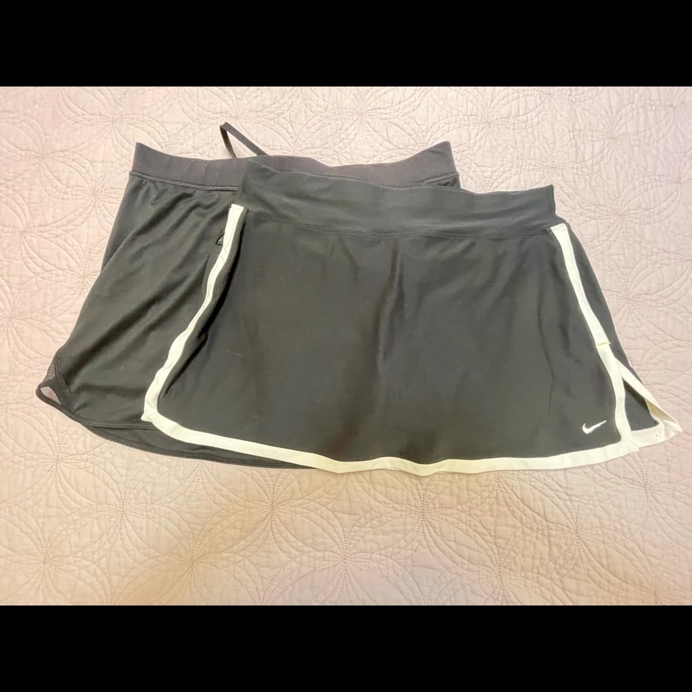 Nike and Champion tennis skirts.